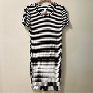 Navy & White Maternity Dress